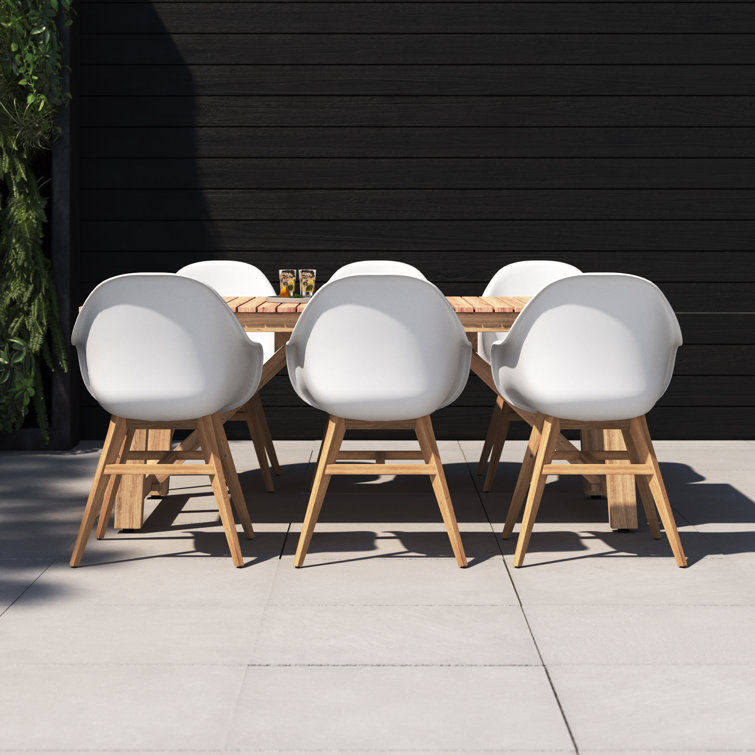 Nathan Teak Solid Wood 6 Person Patio Dining Set AllModern